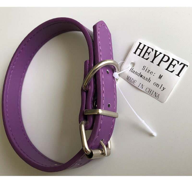 HEYPET Classic Genuine Leather Dog Collar Soft Breathable Waterproof Collars