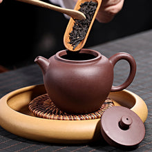 Загрузить изображение в средство просмотра галереи, Mozentea Chinese Yixing zisha Handmade Purple Clay teapot mud Water Tea Sand Pot Kettle (Peach ）
