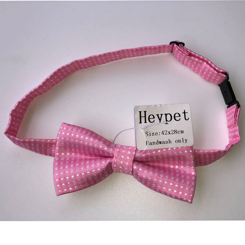 Heypet Adjustable Bow Tie Dog Collar for Small Medium Large Dogs and Cats DCL01