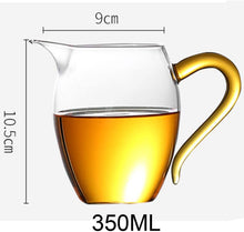 Load image into Gallery viewer, Mozentea Glass Gong Dao Bei, Chinese Gong Kung Fu Tea &amp; Milk Pitcher Cha Hai Tea fairness Cup sharing Pitcher 350ml
