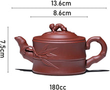 Load image into Gallery viewer, Yixing Clay / Zisha Tea Pot for Chinese kung / Gong Fu Tea 180ml (bamboo)
