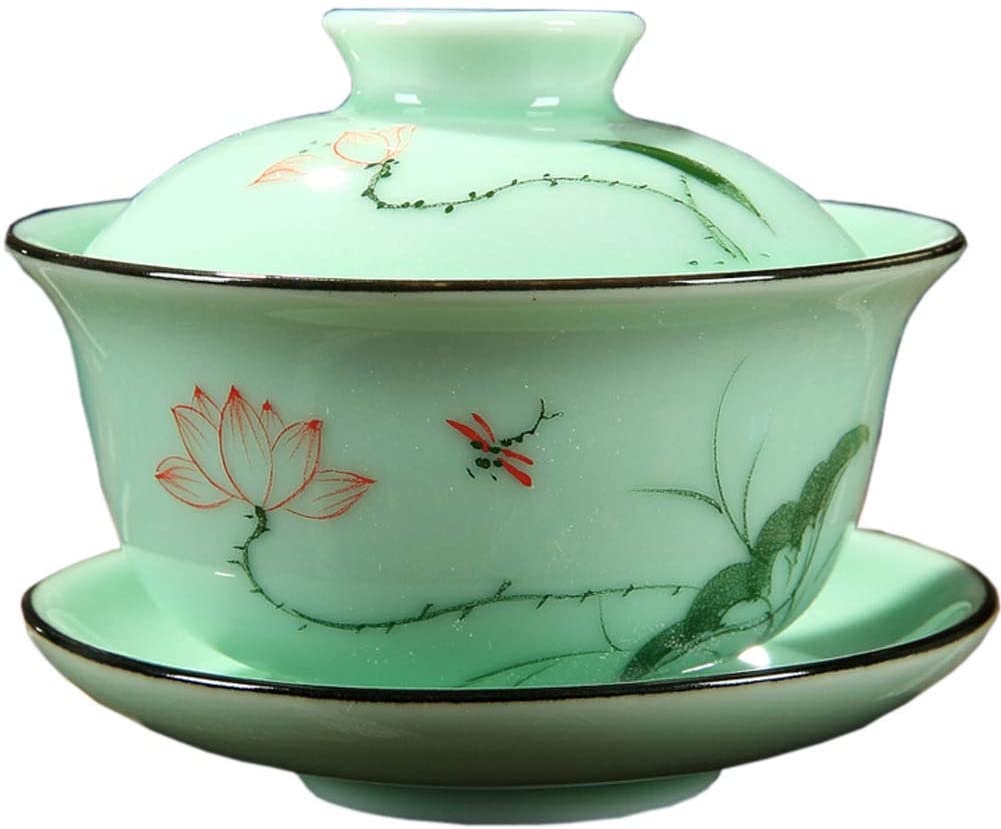 Gaiwan Traditional Tea Cup Comprised of Cup, Saucer and Lid Sancai wan tea set teapot