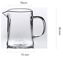 Load image into Gallery viewer, Mozentea Glass  Gong Dao Bei , Chinese Gong Kung Fu Tea &amp; Milk Pitcher Cha Hai Tea fairness Cup sharing Pitcher 300ml
