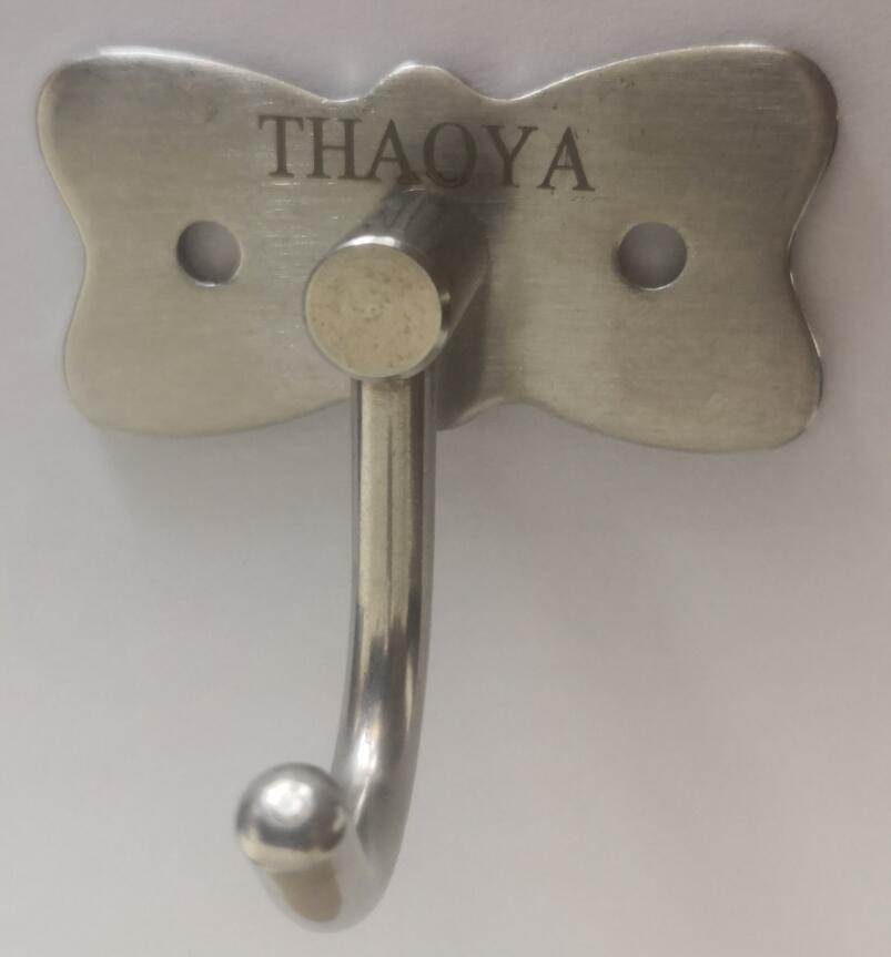 THAOYA Stainless Steel Wall Mounted Coat Hooks Packs of 6