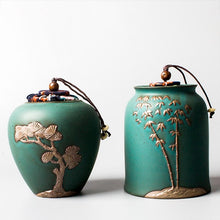 Загрузить изображение в средство просмотра галереи, Creative Tea Storage Jar Ceramic Art Tieguanyin Puer Holder Coarse Pottery Box Coffee Beans Caddy Container Teaware Accessories
