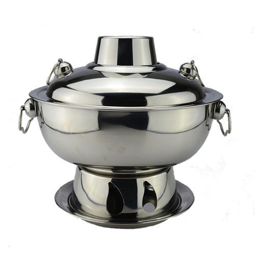 1.8 liters High quality  stainless steel hot pot, Chinese fondue Lamb Chinese Charcoal hotpot outdoor cooker picnic cooker