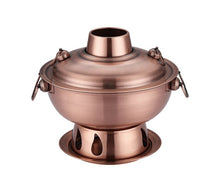 Загрузить изображение в средство просмотра галереи, 1.8 liters High quality  stainless steel hot pot, Chinese fondue Lamb Chinese Charcoal hotpot outdoor cooker picnic cooker
