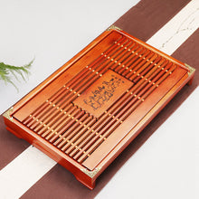 Load image into Gallery viewer, Natural Wood puer Tea Tray Chinese Kung fu Wood Tea Board with Drainage water storage for oolong tea black tea dahongpao
