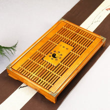 Load image into Gallery viewer, Natural Wood puer Tea Tray Chinese Kung fu Wood Tea Board with Drainage water storage for oolong tea black tea dahongpao
