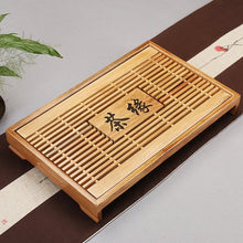 Load image into Gallery viewer, Natural Wood puer Tea Tray Chinese Kung fu Wood Tea Board with Drainage water storage for oolong tea black tea dahongpao
