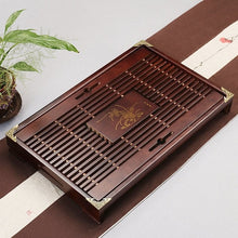 Load image into Gallery viewer, Natural Wood puer Tea Tray Chinese Kung fu Wood Tea Board with Drainage water storage for oolong tea black tea dahongpao
