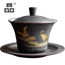 Load image into Gallery viewer, TANGPIN ceramic gaiwan tea cup handmade tureen chinese kung fu tea set drinkware
