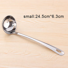 Load image into Gallery viewer, Thick stainless steel Ladle Spoon long handle round rice spoon kitchen cookware hot pot spoon Cooking Tools
