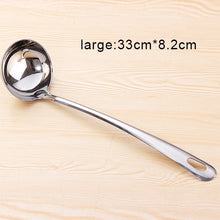 Load image into Gallery viewer, Thick stainless steel Ladle Spoon long handle round rice spoon kitchen cookware hot pot spoon Cooking Tools
