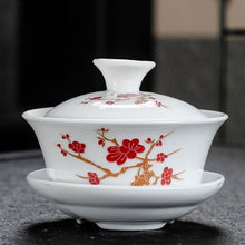 Загрузить изображение в средство просмотра галереи, Chinese Traditions Gai Wan Tea Set Bone Kung Fu TeaSet Gaiwan Tea cup Porcelain bowl Set For Travel Beautiful And Easy Kettle
