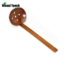 Load image into Gallery viewer, Visual Touch Multi-Use Nature Solid Wood Ladle Serve Set Pierced Table Spoon Hot Pot Ramen Soup Buffet Slotted Spoon
