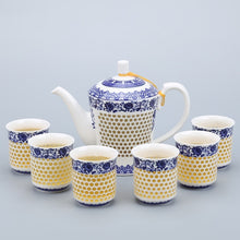 Load image into Gallery viewer, YeFine Chinese Kung Fu Tea Set Porcelain Hollow Out Creative Design Ceramic Teapot With 6 Tea Cups Travel Drinkware Luxury Gift
